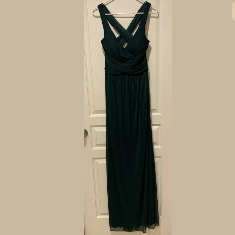 Davids Bridal Bridesmaid Dress Cross-Back Juniper